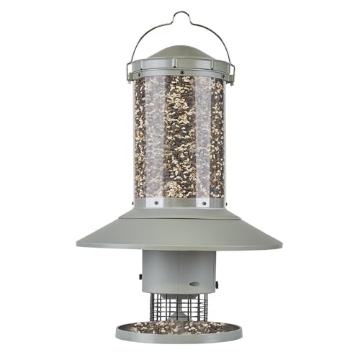 Picture of PLASTIC RESEARCH & DEVELOPMENT CORP WSBF02-00132 Wingscapes AUTOFEEDER Bird Feeder, Programmable, Automatic Time Released, Battery-Powered, Removable Lid, Squirrel Proof, Weather Resistant, 360 Degree Perch, Large Capacity - Classic Green (EA)
