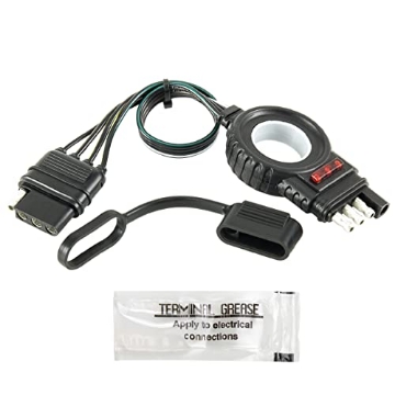 Picture of Hopkins Manufacturing 48148 Hopkins Towing Solutions 48148 Endurance Easy-Pull 12 4 Flat Extension Trailer Connector, Black (EA)