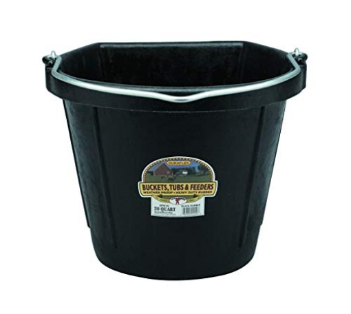 Picture of LITTLE GIANT LADDER SYSTEMS LLC DFW-20 Little Giant Flat Rubber Bucket Rubber Flat Back Bucket (20 Quart) (Item No. DFW20) (EA)
