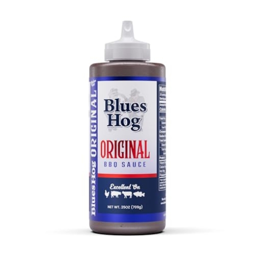 Picture of BLUES HOG LLC 70110 Blues Hog Original Barbecue Sauce, Sweet & Peppery BBQ Sauce, Gluten-Free, Award-Winning Barbeque Sauce, Made in the USA, 25 oz (EA)