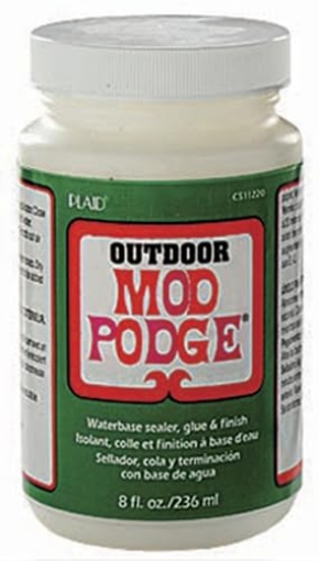 Picture of PLAID ENTERPRISES INC CS11220 Mod Podge Waterbase Sealer, Glue and Finish for Outdoor (8-Ounce), CS11220 Clear Finish (EA)