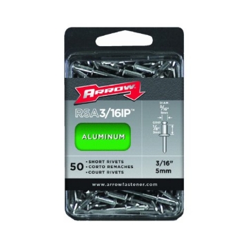 Picture of ARROW FASTENER CO LLC RSA3/16IP Arrow Fastener RSA3/16IP 3/16" Short Aluminum Rivets 50 Count (EA)