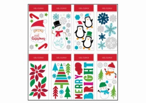 Picture of IG DESIGN GROUP AMERICAS INC IG140739 Impact Innovations Christmas Window Clings Multicolored Gel 1 each (PK-24-EA)