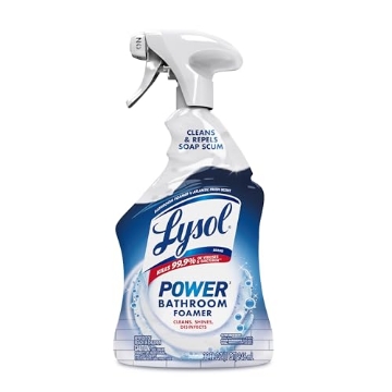 Picture of Lysol 19200-02699 Lysol Power Foaming Bathroom Cleaner, Multipurpose Cleaner For Showers, Bathtubs, Sinks, Disinfectant Spray Kills 99.9% Of Germs, Zero Bleach Cleaning Spray, 32 Oz. (EA)