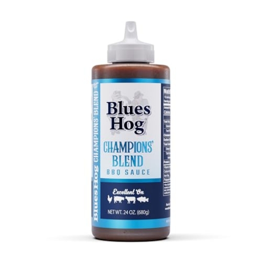 Picture of BLUES HOG LLC 70610 Blues Hog Champions' Blend Barbeque Sauce, Sweet, Smokey & Tangy BBQ Sauce, Gluten-Free, Made in the USA, 24 oz (EA)