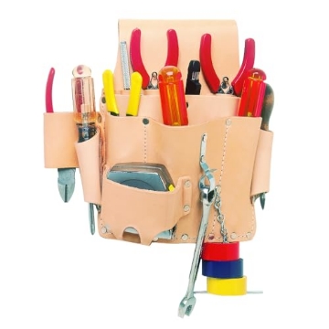 Picture of CLC W500 CLC Custom Leathercraft W500 Electrician's Tool Pouch, Heavy Duty, 8-Pocket, Tan (EA)