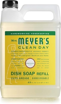 Picture of Mrs Meyers 304834 MRS. MEYER'S CLEAN DAY Liquid Dish Soap Refill, Biodegradable Formula, Honeysuckle, 48 fl. oz (PK-6-EA)