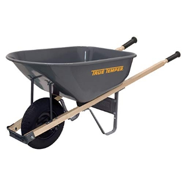 Picture of True Color Toner 7673262-HANDLES True Temper R6FF25 Wheelbarrow with Steel Tray and Never Flat Tire, 6-Cubic Foot Capacity (EA)