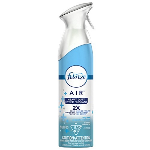 Picture of Febreze PGC96257 Febreze Air Mist Air Freshener Spray, Odor-Fighting Room Spray, Air Fresheners for Home and Bathroom and Kitchen, Aerosol Can, Heavy Duty Crisp Clean Scent, 8.8oz, 1 Count (EA)
