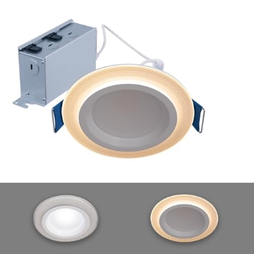 Picture of HALO RLNL4079FSD2W1 HALO RL Night Light 4 inch Recessed LED Canless Downlight, 700 Lumens, Selectable 2700K, 3000K, 3500K, 4000K, 5000K CCT with Dim to Warm (EA)