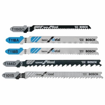Picture of BOSCH SECURITY SYSTEMS, INC T500 Bosch T500 5 pc. T-Shank Jig Saw Blade Set for Wood and Metal (EA)