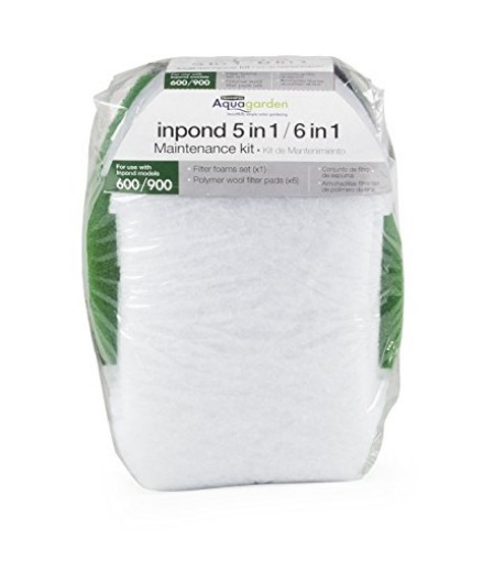 Picture of PENNINGTON 100541188 Pennington Aquagarden , Pond Filter for Ponds , Foam Filter Set , Polymer Wool Filter Pads , Pond Maintenance Kit , Suitable for Inpond 5 in 1 600 Gallon Model, White, Large (Fit 600) (EA)