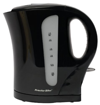 Picture of Proctor Silex K4097G Electric Kettle, Water Boiler & Tea Heater, 1.7 L, Cordless, Auto-Shutoff & Boil-Dry Protection, Black (K4097) (PK-2-EA)