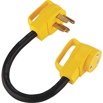 Picture of POWER GRIP 55173 Camco 55173 18" PowerGrip 50A Male to 30A Female Dogbone Adapter, 125V/3750W (EA)