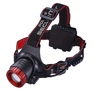 Picture of LB MARKETING INC 98070 Police Security Lookout Headlamp - 1000 lumens - pivoting Base, Slide Focus —Perfect for Hands-Free Activities, Outdoor Adventures or Emergency situations - Comfort no-Slip Strap, 3 - Modes (EA)