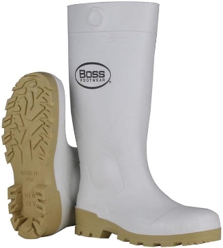 Picture of Boss Products Usa Llc B380-9005/12 BOSS Unisex PVC Plain Boots White 12 US Waterproof 1 pair 16 in. (EA)