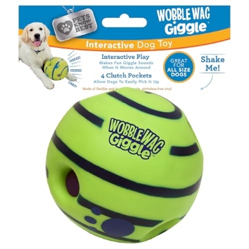 Picture of PETS KNOW BEST PKB07112 Wobble Wag Giggle Ball | Rolling Enrichment Toy for Fun Playtime, Interactive Play for Indoor or Outdoor, Keeps Dogs & Puppies Large, Medium or Small Busy & Moving, As Seen on TV | Pack of 1 (EA)