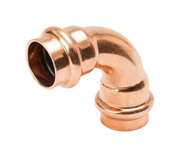 Picture of NIBCO INC 9055455PCU Mueller Streamline Streamline 1/2 in. Press x 1/2 in. Dia. Press Copper 90 Degree Elbow (EA)