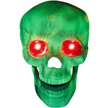 Picture of SEASONS USA W82463 Crazy Bonez Seasons (HK) Ltd. Glow in The Dark Talking Skull Prop Standard (EA)