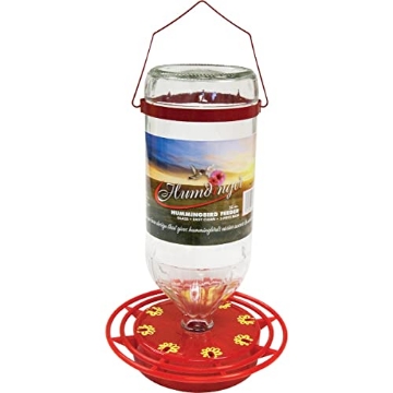 Picture of HUMDINGER 105 TURBINE Humdinger Hummingbird Feeder Glass 32 Oz Red (PK-12-EA)