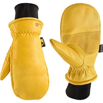 Picture of WELLS LAMONT 1217L Wells Lamont Men's HydraHyde Leather Winter Work Mittens | Water-Resistant | Saddletan | Large (1217L) (EA)