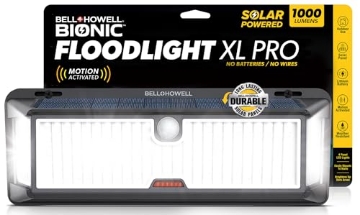 Picture of BELL+HOWELL(R) 6280 Bionic Floodlight XL PRO - Solar Motion Lights Outdoor with Built-in Decoy Camera, Wide Area Coverage 1000L, Wall Light Waterproof Solar Security Lights, Motion Sensor Detection Flood Light Bar (EA)