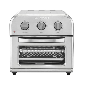 Picture of Cuisinart TOA-26 Cuisinart Compact Air Fryer Toaster Oven, Stainless Steel Fryer with 6-in-1 Functions, Adjustable Temperature, Includes Oven Rack, Baking Pan and Air Fry Basket, TOA-26 (EA)