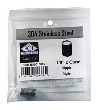 Picture of SMITH-COOPER 4632100000 Smith Cooper Nipple SS 1/8" XCLOSE (EA)