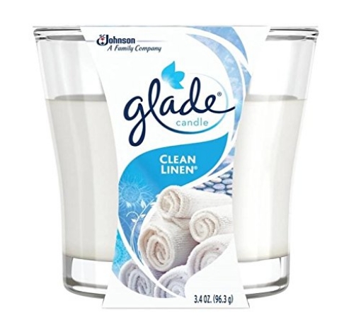 Picture of Glade 76958 Glade Clean Linen Scent Ivory Jar Air Freshener Candle 3-1/16 in. H x 3-1/4 in. Dia. (PK-6-EA)