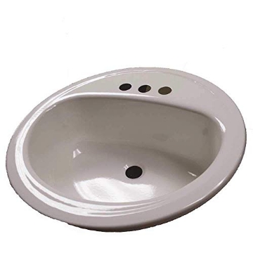 Picture of BOOTZ PLUMBINGWARE CO 021-2435-00 Bootz Industries 021-2437-00 Bathroom Sink, Round, Steel, 19", White (EA)