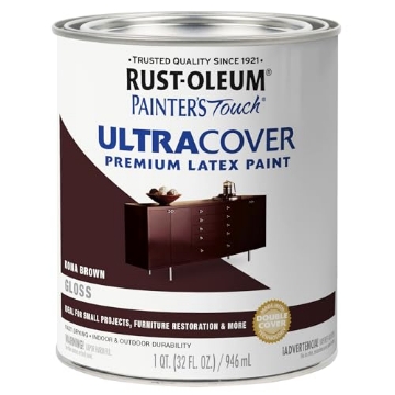 Picture of Rustoleum 1977502 Rust-Oleum Brush On Enamel Paint 1977502 Painters Touch Latex, Gloss Kona Brown, 32 Fl Oz (Pack of 1) (PK-2-EA)