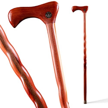 Picture of DMS HOLDINGS INC. 502-3000-0158 Brazos Handcrafted Wood Walking Cane, Twisted Cedar, Traditional Style Handle, for Men & Women, Made in the USA, 37" (EA)