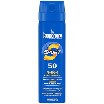 Picture of BEIERSDORF INC 48194 Coppertone SPORT Continuous Sunscreen Spray Broad Spectrum SPF 50 (1.6 Ounce, Travel Size) (Packaging may vary) (EA)