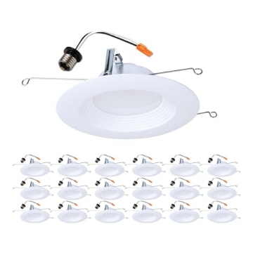 Picture of HALO LTE566930-18PK HALO LTE 5/6 Inch Indoor/Outdoor Recessed LED Trim Can Light, 3000K - Contractor Value Pack (18-Pack) - LTE566930-18PK (EA)
