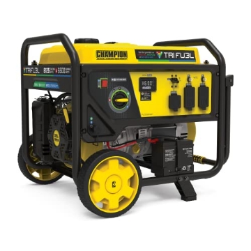 Picture of Champion Spark Plugs 201169 Champion Power Equipment 8125-Watt Electric Start Tri-Fuel Portable Generator with CO Shield (EA)