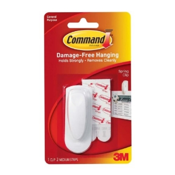 Picture of 3M 17005-ES Command Spring Clip 1 Clip And 2 Adhesive (6 Pack) (PK-6-EA)