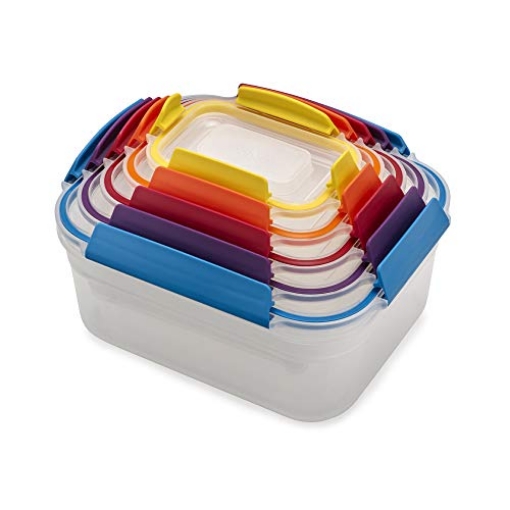 Picture of JOSEPH JOSEPH 81098 Joseph Joseph Nest Lock Plastic BPA Free Food Storage Container Set with Lockable Airtight Leakproof Lids, 10-Piece, Multi-Color (EA)