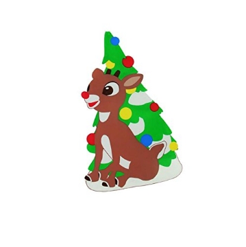Picture of RUDOLPH 62505_IP24 Product Works Rudolph The Red-Nosed Reindeer Jelz Christmas Window Cling, 8", Brown (EA)