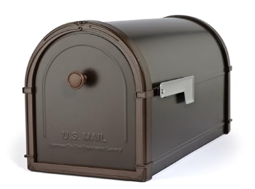 Picture of ARCHITECTURAL MAILBOXES 5591RZ-10 Architectural Mailboxes Bellevue Galvanized Steel Post Mount Mailbox, Compatibility Code G, 5591RZ-10, Rubbed Bronze, Large Capacity (EA)