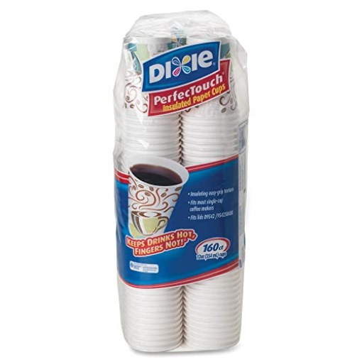Picture of DXE DXE5342CDSBP Dixie PerfecTouch 12 oz. Insulated Paper Hot Coffee Cup by GP PRO (Georgia-Pacific), Coffee Haze, 5342CDSBP, 160 Cups Per Case, Coffee Haze Design (PK-160-EA)