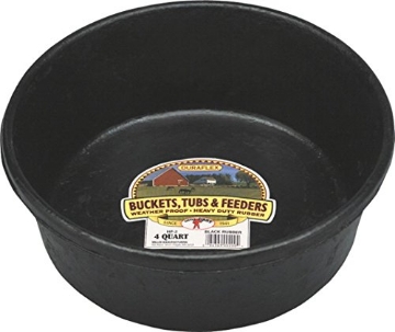Picture of LITTLE GIANT LADDER SYSTEMS LLC HP2 Little Giant® Heavy Duty Rubber Tub | Durable Rubber Feed Pan | Indoor & Outdoor Use | Rubber Feed Bucket | 4 Quarts (EA)