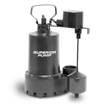 Picture of SUPERIOR PUMP 92541 Superior Pump 92541 1/2 HP Cast Iron Sump Pump with Vertical Switch (EA)
