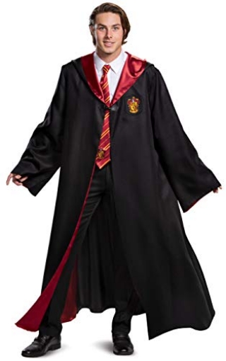 Picture of Disguise DG108009D Disguise Harry Potter Gryffindor Robe, Official Wizarding World Adult Halloween Costume Accessory, Prestige Men's Size XL (42-46) (EA)
