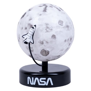 Picture of NASA 360034 Fizz Creations NASA Inspired Moon Mood Light. Features a Realistic Cratered Effect and a Gentle Orbiting Rocket. Battery Powered. Portable. NASA Inspired Space Merchandise from (EA)