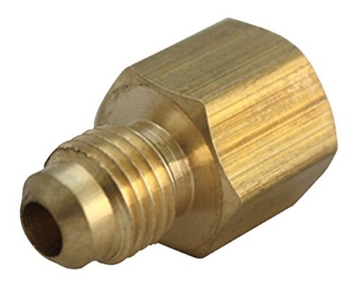 Picture of JMF COMPANY 4505947 JMF 1/4 in. FLR x 1/2 in. Dia. FIP Brass Flare Connector (PK-5-EA)