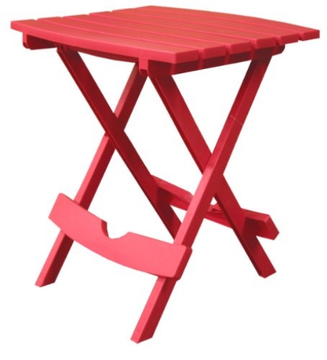 Picture of ADAMS MFG CORP 8510-26-3734 Adams Manufacturing 8500-26-3700 Plastic Quik-Fold® Side Table, Cherry Red (EA)