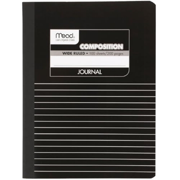 Picture of MEA MEA09920 Mead Composition Notebook, Wide Ruled Paper, 9-3/4" x 7-1/2", 100 Sheets per Comp Book, Black/White (09920) (EA)