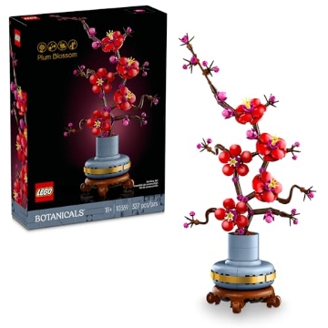 Picture of Lego 10369 LEGO Botanicals Plum Blossom Building Sets for Adults - Artificial Flower for Dinner Table Centerpiece, Living Room Home Decor, Ages 18+ - DIY Craft Kits - Gift for Birthdays - 10369 (EA)