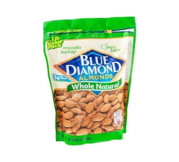 Picture of BLUE DIAMOND 05442 Blue Diamond Almonds Whole Natural, 16 Ounce (Pack of 6) (PK-6-EA)