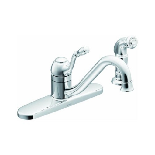 Picture of Moen CA87009 Moen CA87520 Muirfield 1-Handle Low Arc Kitchen Sink Faucet Chrome (EA)